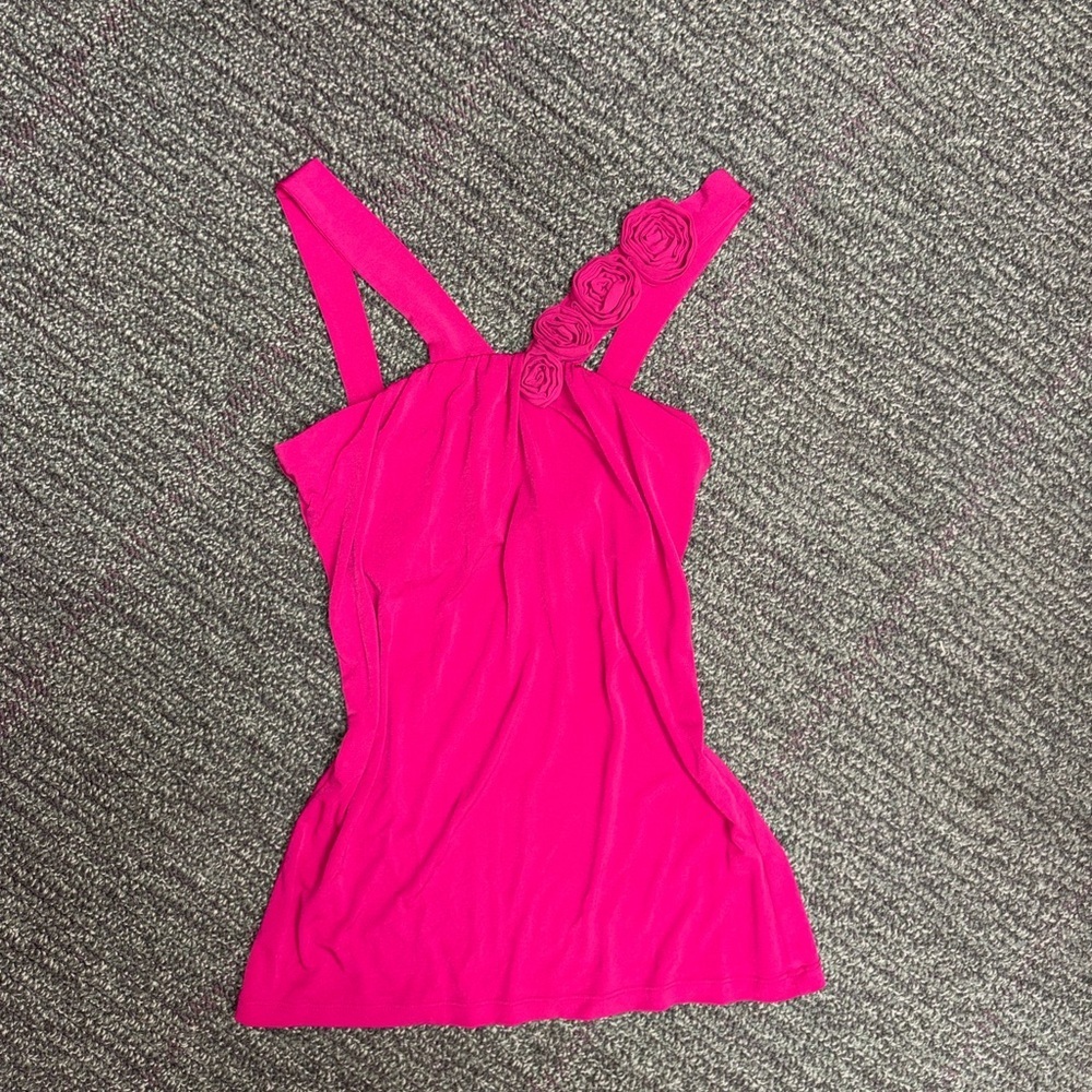 The Limited 2000s Bright Pink Floral Women’s Halter Top